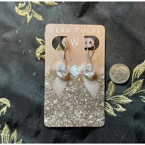 ! Vera Volpe Elegant Tear Drop Earrings sterling